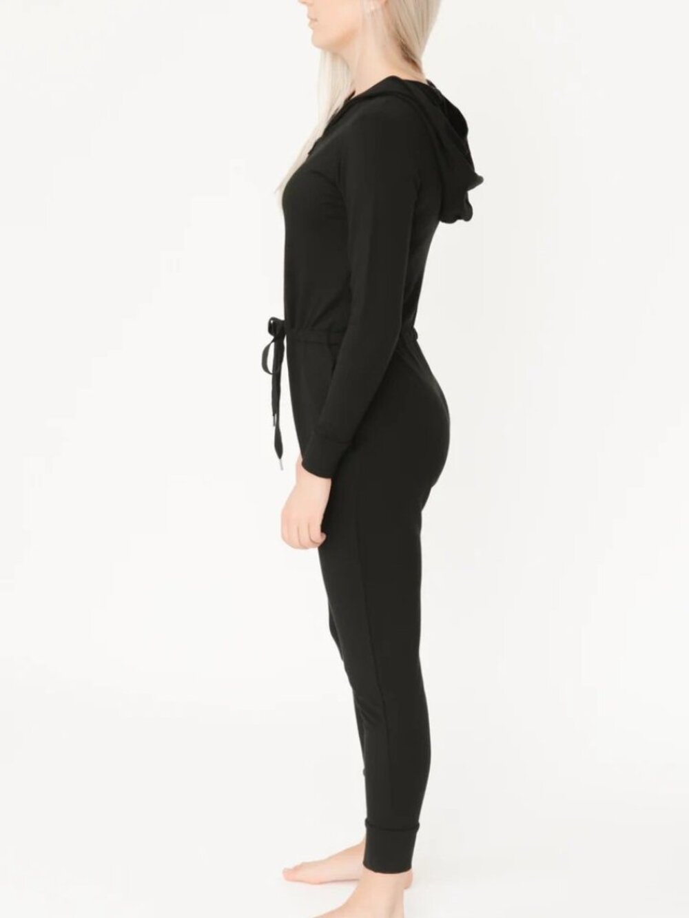 JH x Smash & Tess Harris Hoodie Loungewear Romper in Black Size Medium - Picture 3 of 8